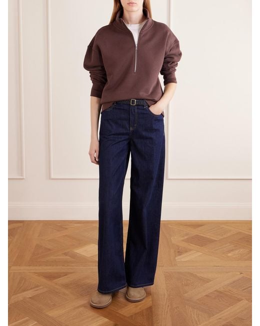 Studio Nicholson Brown Thalen Cotton-Jersey Fleece Sweatshirt