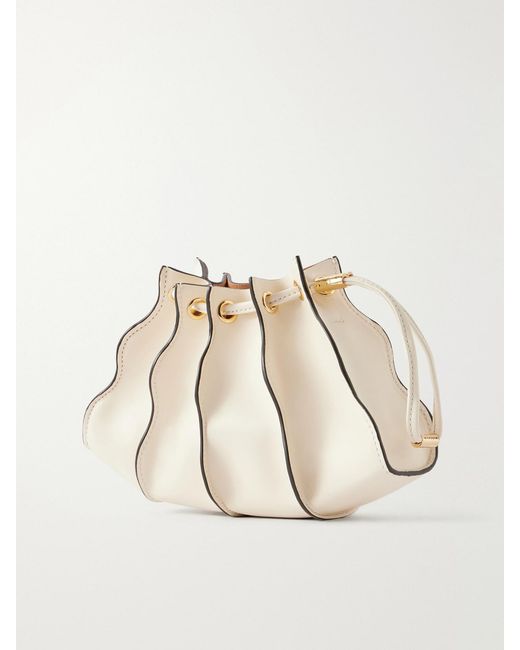 Ulla Johnson Natural Adria Small Leather Shoulder Bag