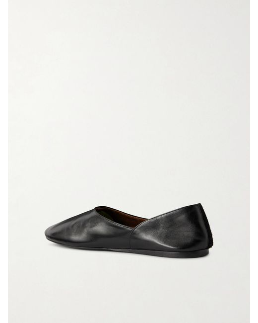 Khaite Black Jane Suede Flats