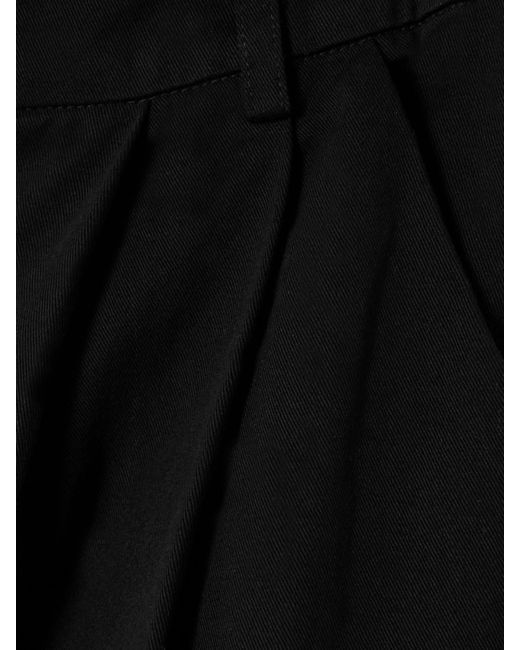 Posse Black Wesley Bundfaltenhose Mit Weitem Bein Aus Baumwoll-Twill