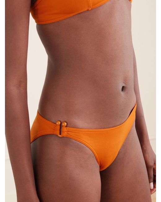 Eres Orange Clutch Side-Detail Bikini Bottoms