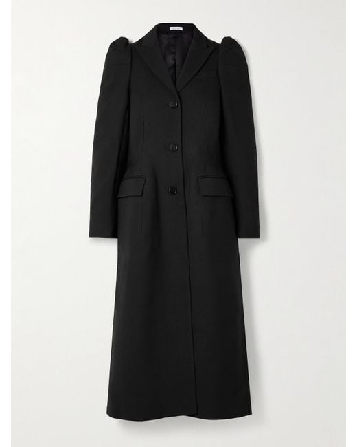 Alexander McQueen Black Wool-Blend Coat