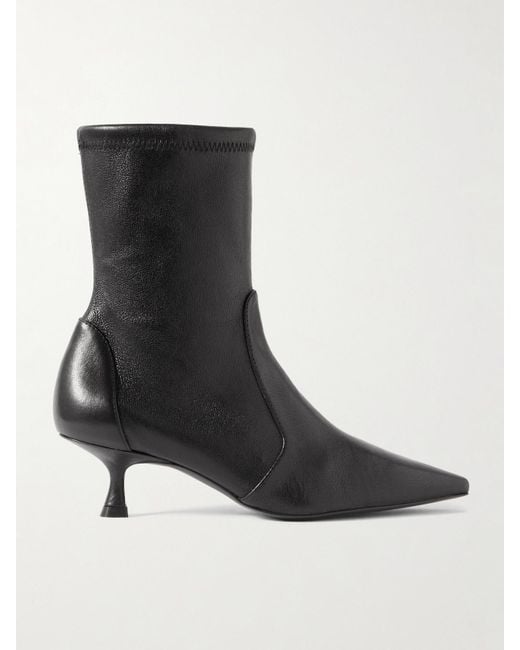 Stuart Weitzman Black Naomi Ankle Boots Aus Leder