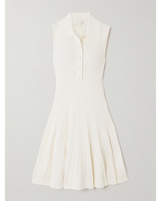 zimmermann rib polo mini dress Zimmermann Luna Mouline Polo Midi Dress