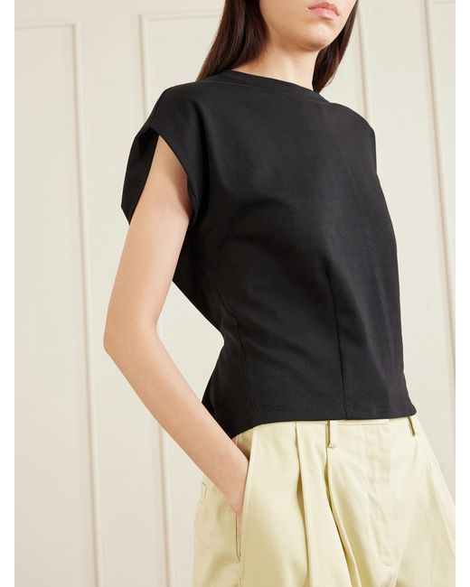 Proenza Schouler Black Reeva Organic Cotton-Jersey T-Shirt