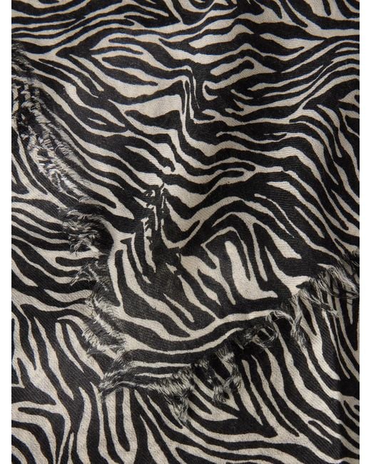 Isabel Marant Multicolor Alecia Zebra-Print Cashmere And Wool-Blend Scarf