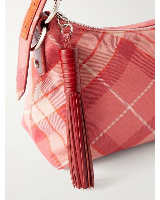 Vivienne Westwood Pink Emma Checked Wool Shoulder Bag