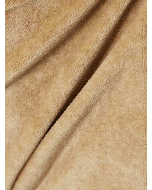 Suzie Kondi Natural Lito Cotton-Blend Velour Flared Sweatpants