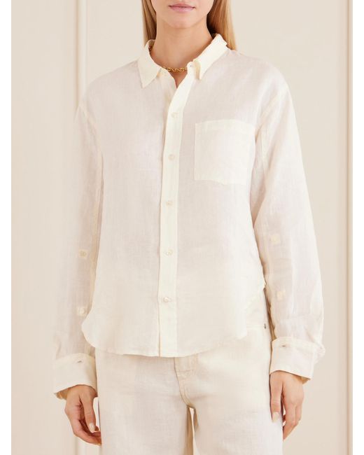 Citizens of Humanity Natural Kayla Shrunken Linen Shirt