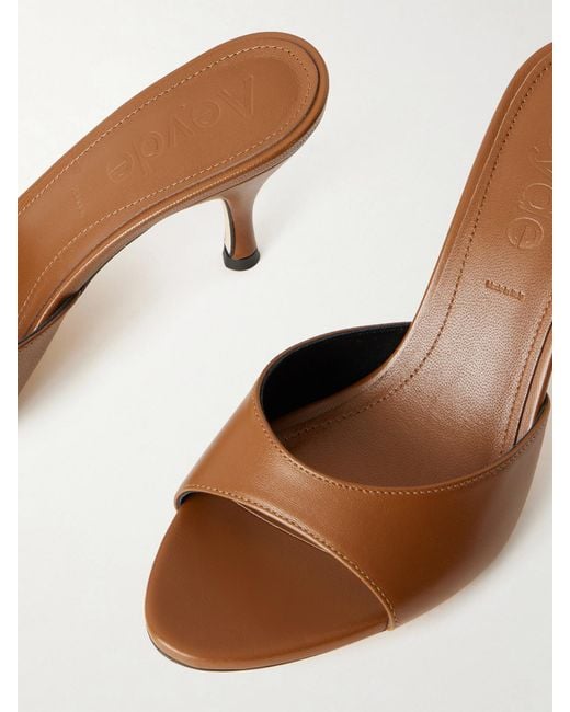 Aeyde Natural Samia Leather Mules