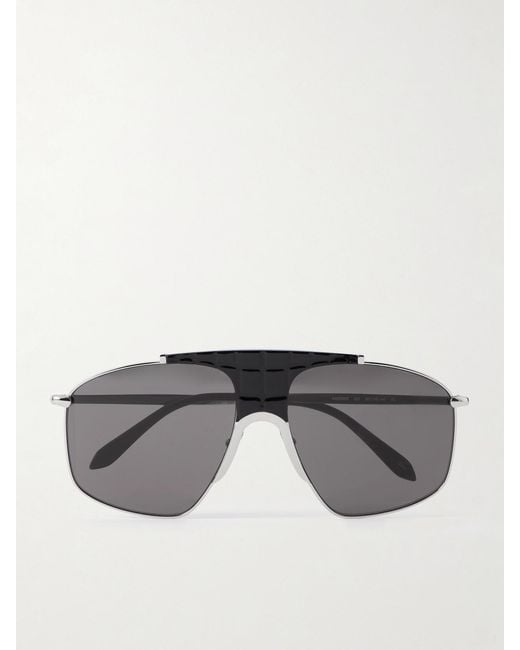 Alaïa Metallic Aviator-Style-Tone And Acetate Sunglasses