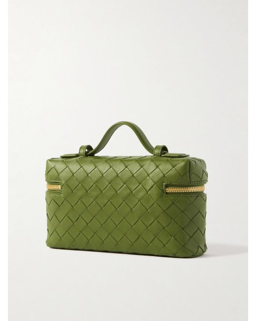Bottega Veneta Green Bang Bang Intrecciato Leather Tote