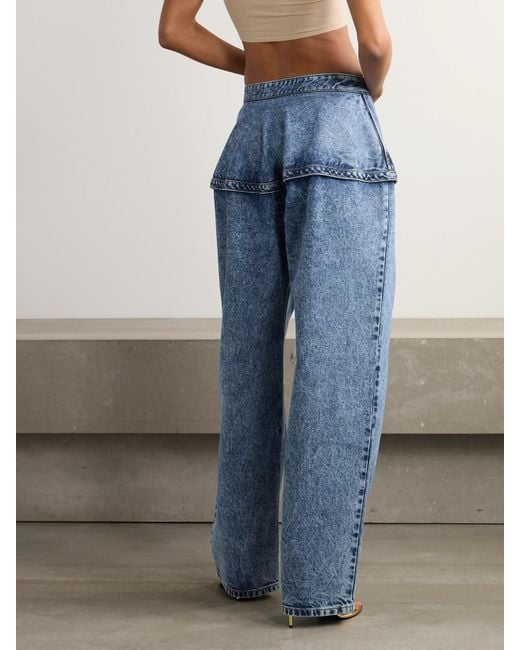 Alaïa Blue Wide-Leg Jeans