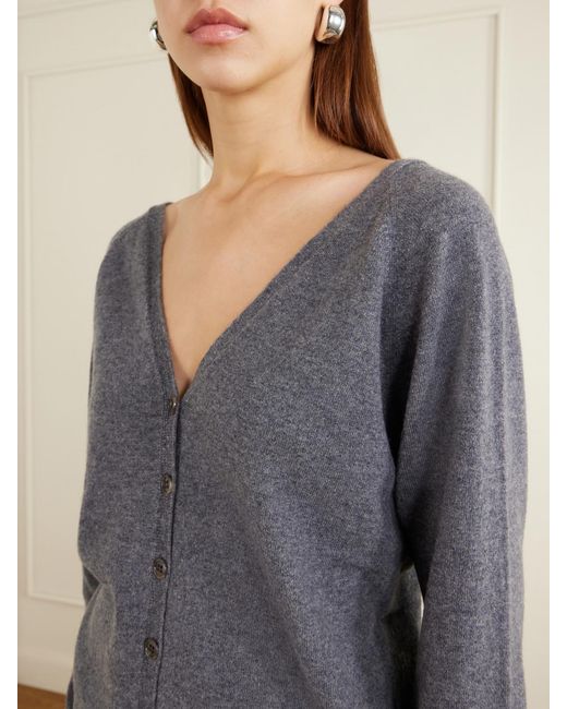 Lisa Yang Gray Jiani Cashmere Cardigan