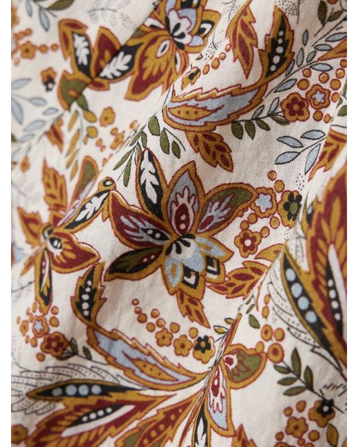Doen Natural Juna Tie-Neck Floral-Print Organic Cotton-Voile Top