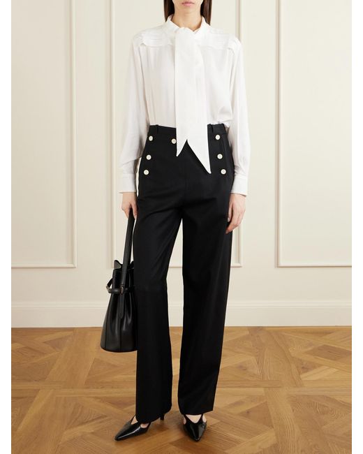 S.S.Daley Black Sailor Wool Straight-Leg Pants