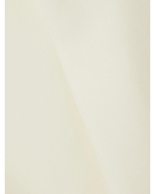 Safiyaa White Strapless Crepe Gown