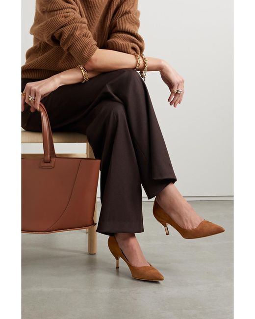 Gabriela Hearst Brown Sofia Suede Pumps