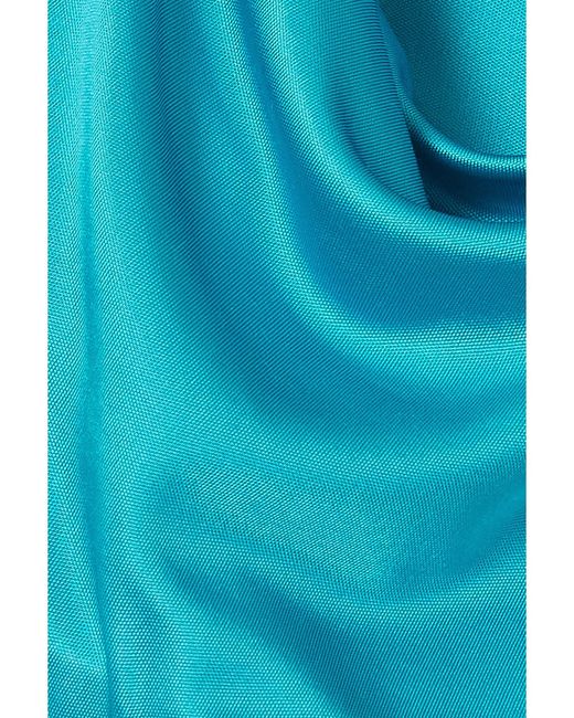 Versace Blue Kleid aus metallic-jersey mit verzierungen