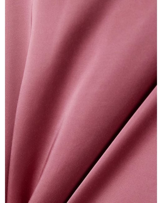 Rick Owens Pink Edfu Turtleneck Charmeuse Maxi Dress