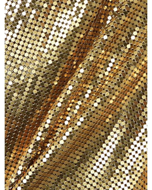 Rabanne Green Minirock Aus Metall-Mesh