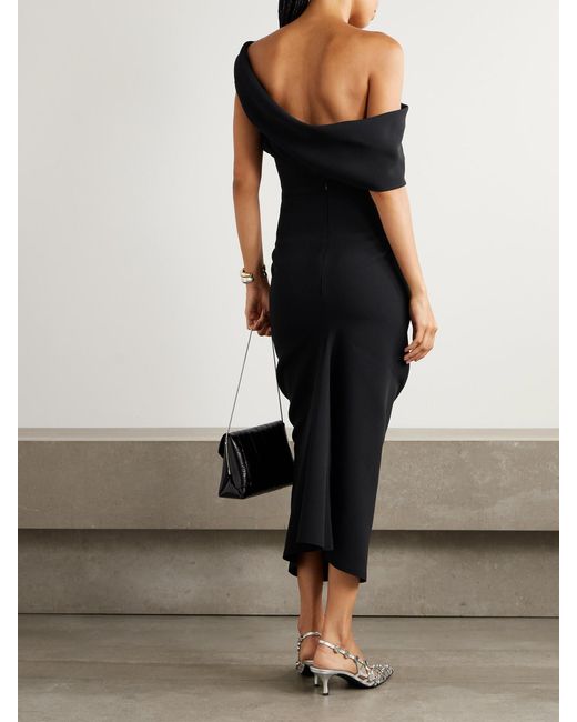 Jacquemus La Robe Pesce One-Shoulder Draped Crepe Midi Dress in Black | Lyst Jacquemus La Robe Pesce One-Shoulder Draped Crepe Midi Dress in Black | Lyst