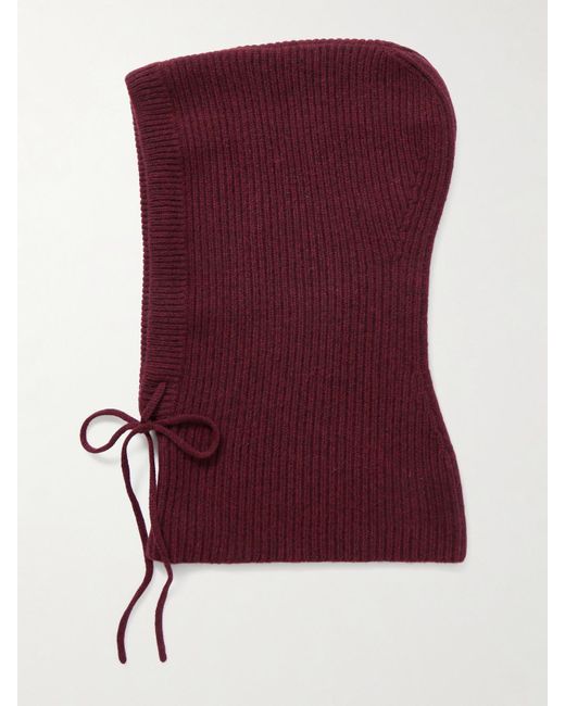 arch4 Purple Klosters Ribbed Cashmere Balaclava