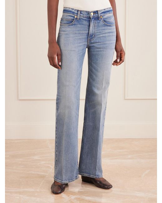 Jamie Haller Blue Wide-Leg Mid-Rise Jeans