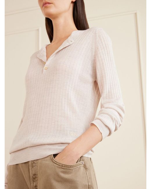 Wales Bonner Natural Nile Henley Wool Sweatshirt