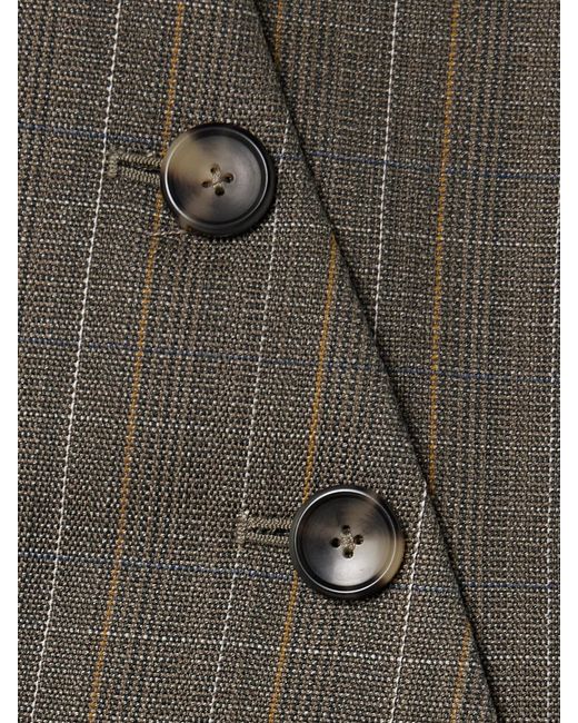 Twp Green Tyler Checked Wool Vest