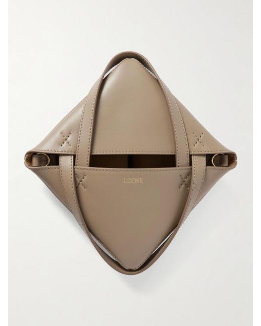 Loewe Natural Puzzle Fold Mini Wandelbare Tote Aus Leder