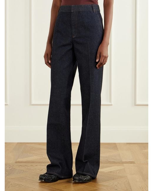 Tibi Blue Straight-Leg Jeans