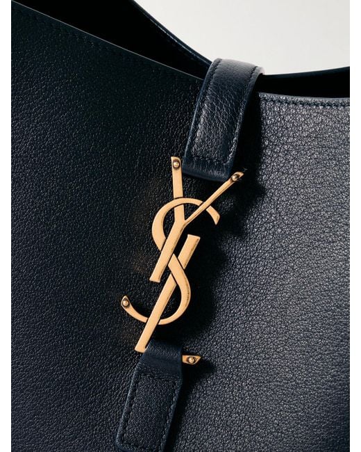 Saint Laurent Blue Le 5 À 7 Supple Große Schultertasche Aus Leder