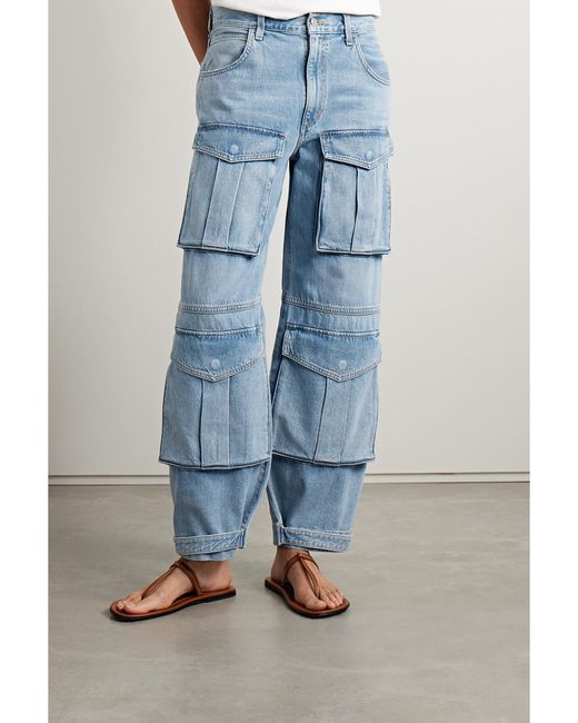 Agolde Blue Net Sustain Tex High-Rise Wide-Leg Organic Jeans