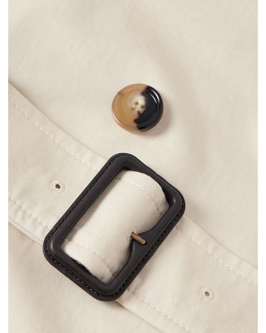 Burberry Natural Fitzrovia Cotton-Gabardine Trench Coat