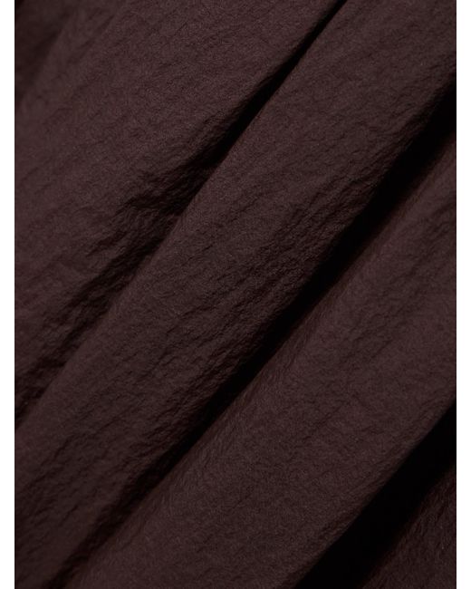 Alaïa Brown Pleated Chiffon Tapered Pants