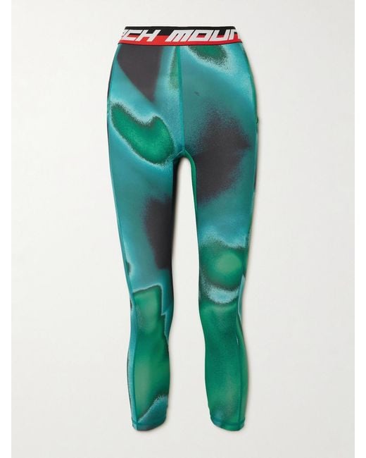 Aztech Mountain Green Next To Skin Printed Stretch-Jersey Leggings