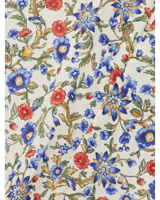 Doen Multicolor Rhodia Floral-Print Organic Cotton-Voile Midi Dress