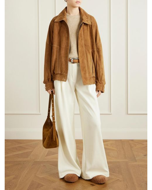 Moon Boot Brown Shearling Ballet Flats