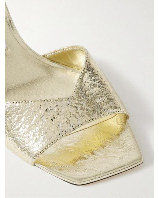 Mules En Matière Synthétique Métallisée Craquelée Skye 70 Jimmy Choo en coloris Natural