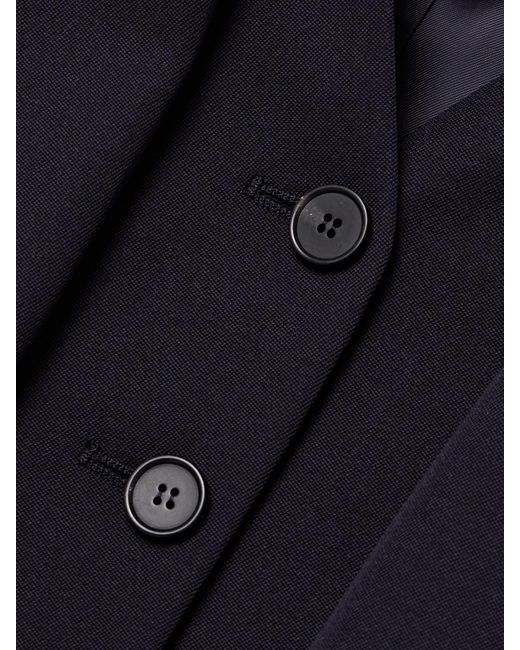 Alexander McQueen Blue Weste Aus Grain De Poudre Aus Wolle