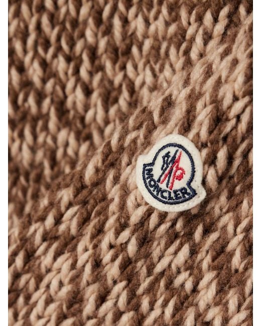 Moncler Brown Wool-Blend Turtleneck Sweater