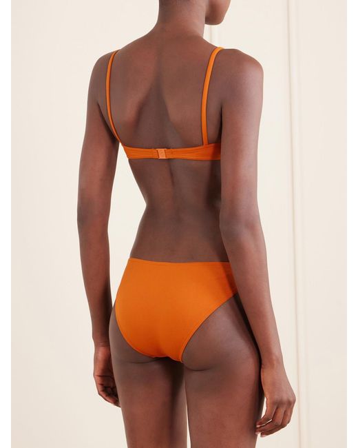 Eres Orange Clutch Side-Detail Bikini Bottoms