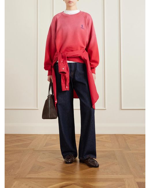 Polo Ralph Lauren Embroidered Cotton-Blend Jersey Sweatshirt