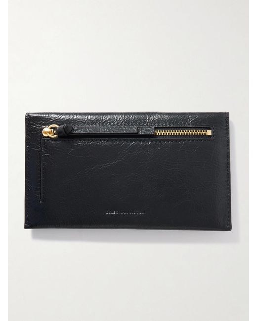 Dries Van Noten Black Medium Textured-Leather Clutch