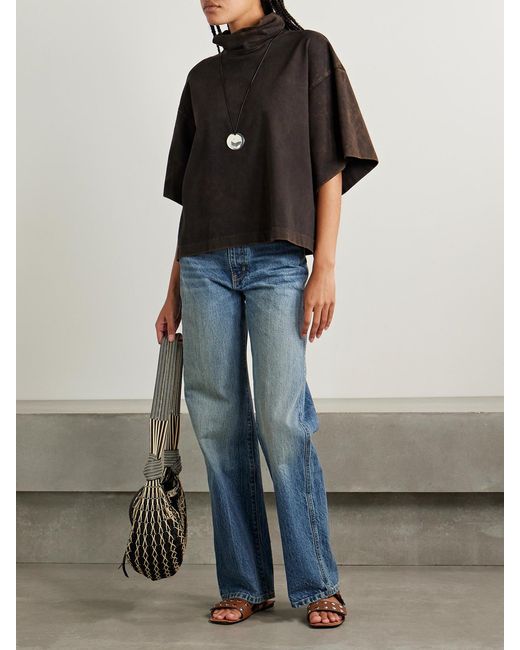 RÙADH Black The Orbital Organic Cotton-Jersey Turtleneck T-Shirt