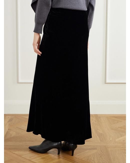 Rohe Black Velvet Maxi Skirt