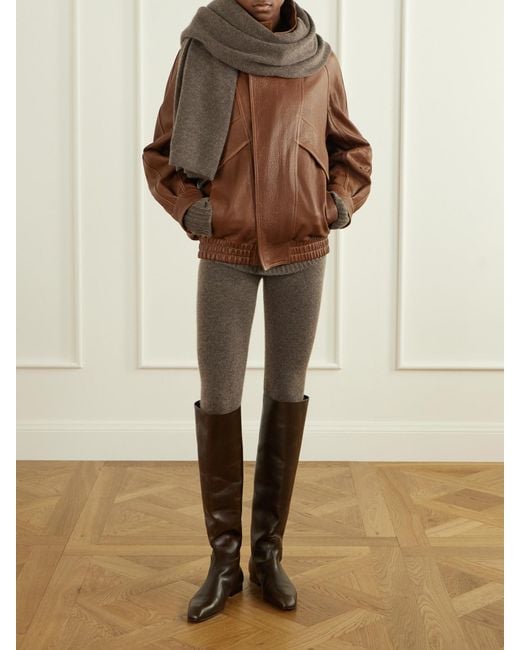 Nour Hammour Brown Cashmere Scarf