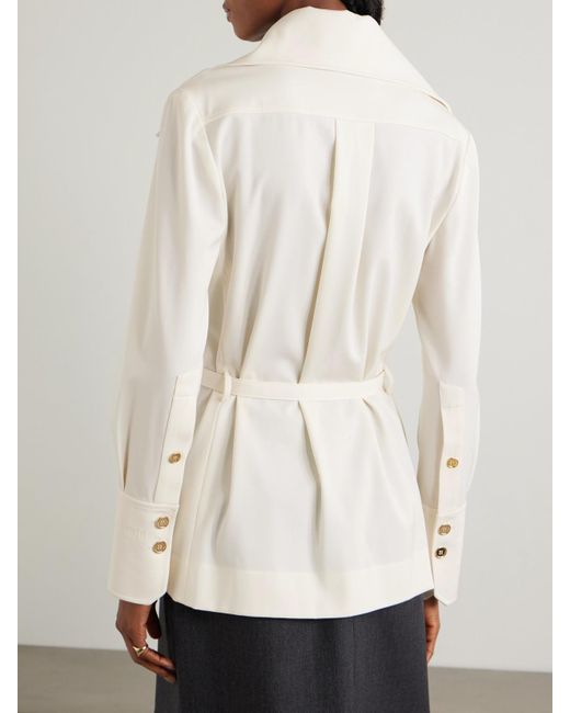 Patou Natural Jacke Aus Twill Aus Einer Wollmischung Mit Bindegürtel