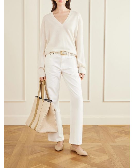 Citizens of Humanity White Lindz Mid-Rise Straight-Leg Jeans